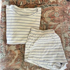 Lake Weekend Shorts Striped Women's Pajama Set